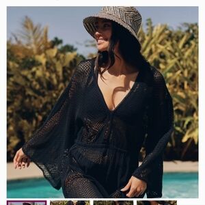 ANTHROPOLOGIE The Brea maxi swim cover NWT black xs